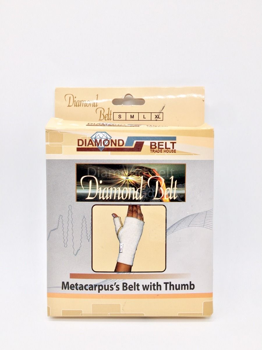 Metacarpus's belt with thumb , Diamond belt , XL (22-24 cm)