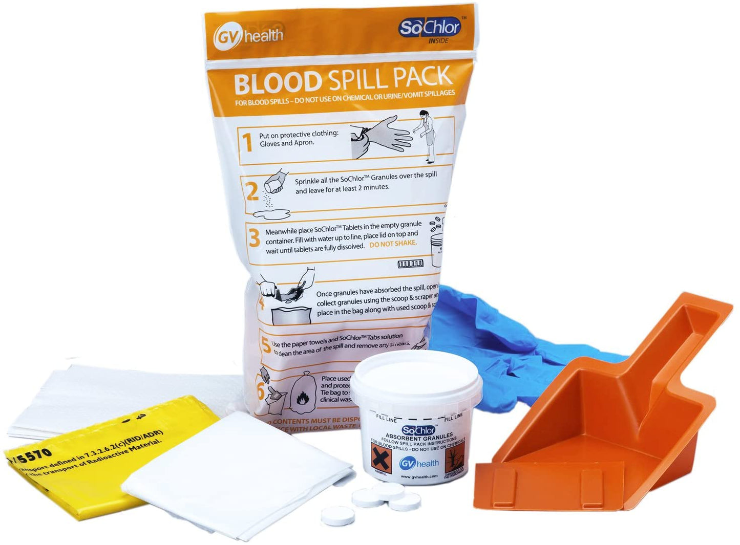 Biohazard Spill kit -single use pack