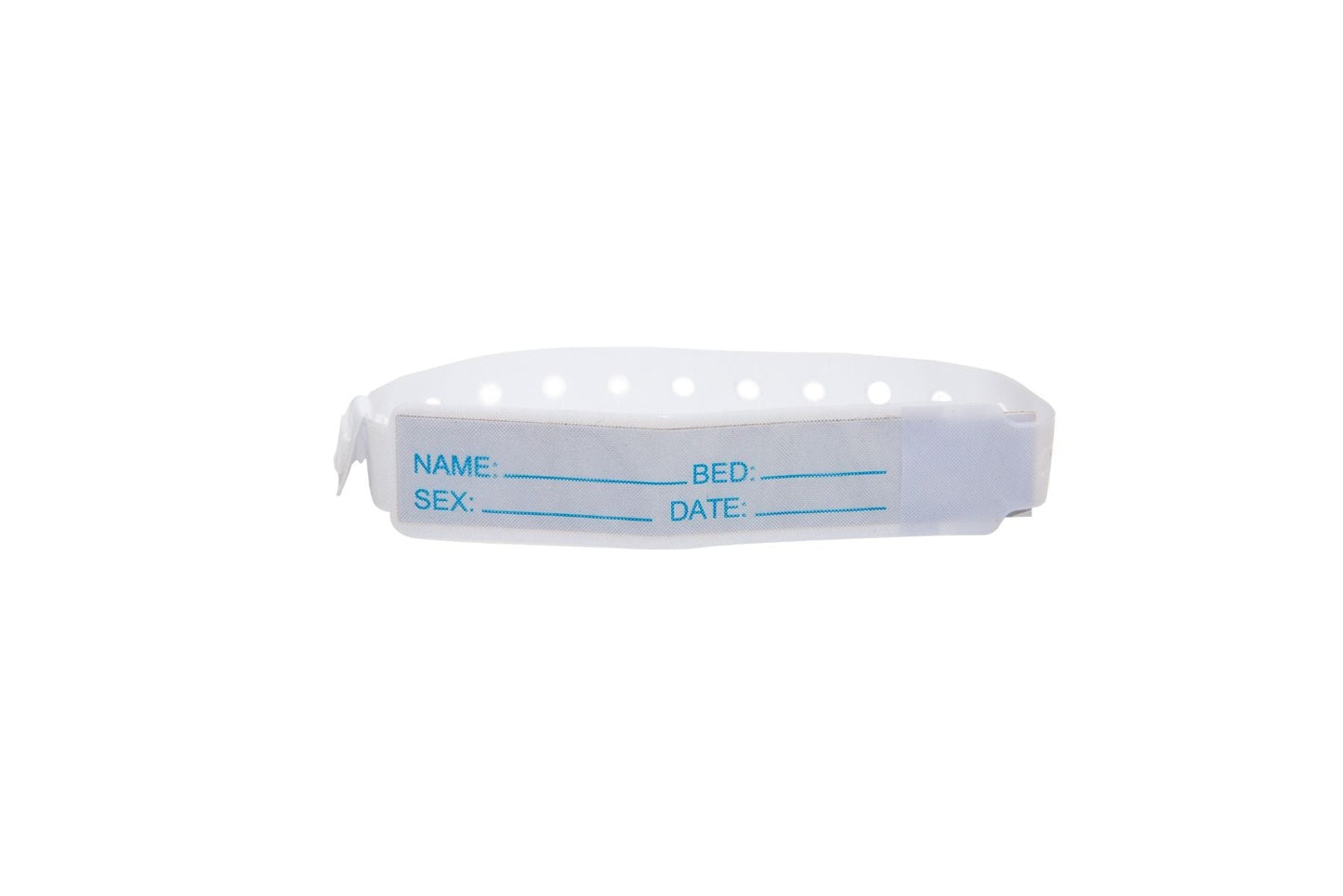 Identification Band PVC ChannelMED-White-adult