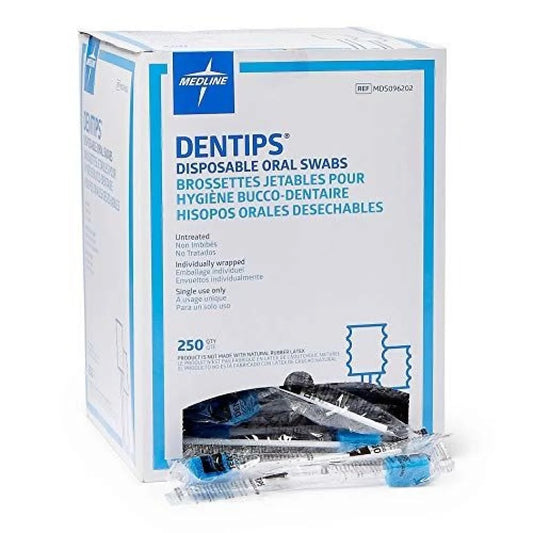 Medline Dentips Disposable Oral Swabs