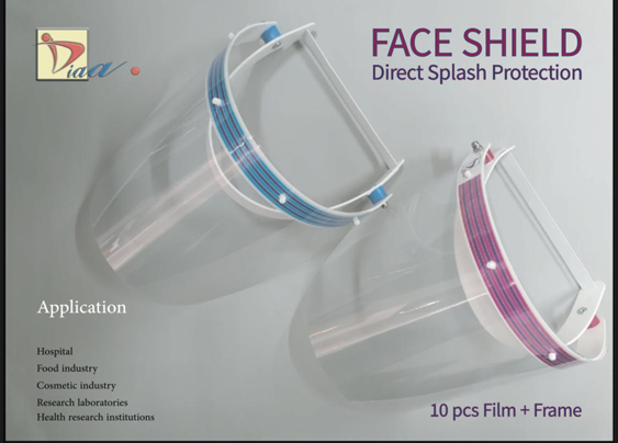 Face Shield 10 pcs film + one frame