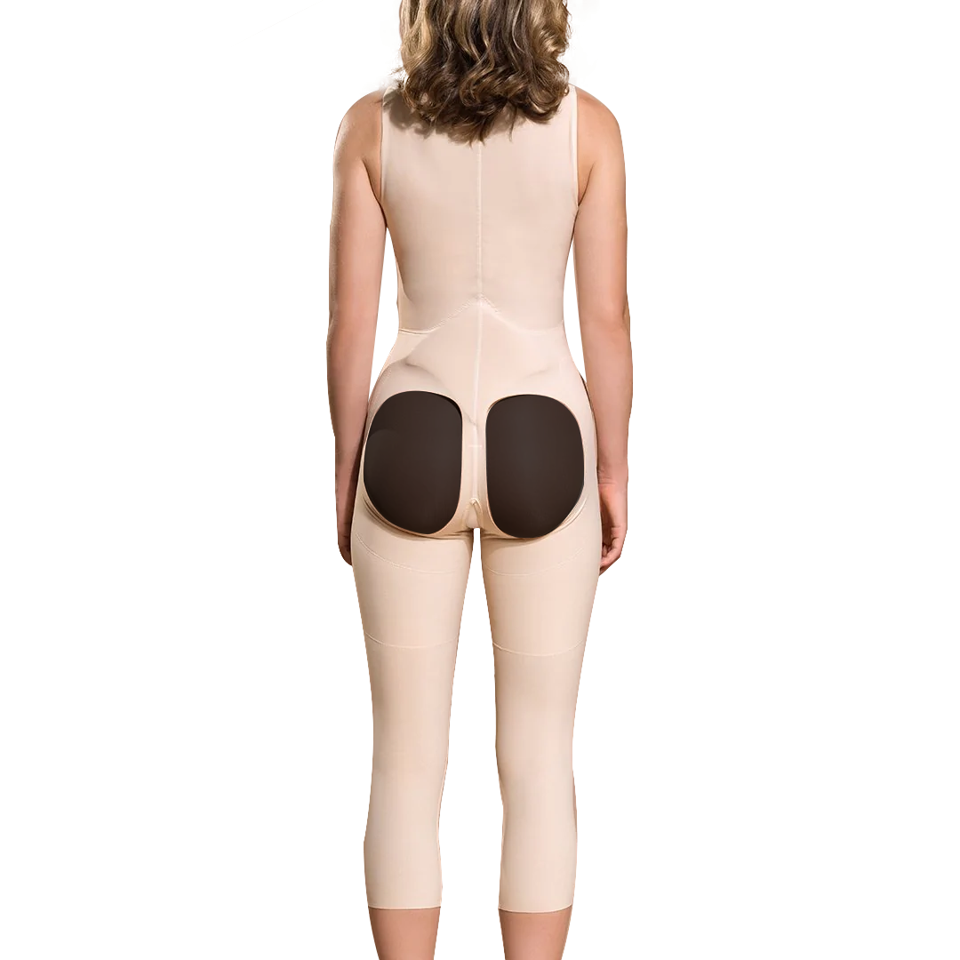 OPEN BUTTOCK GIRDLE - CALF LENGTH - STYLE NO. FBOM-Beige