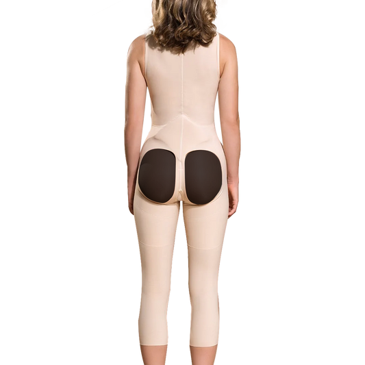 OPEN BUTTOCK GIRDLE - CALF LENGTH - STYLE NO. FBOM-Beige