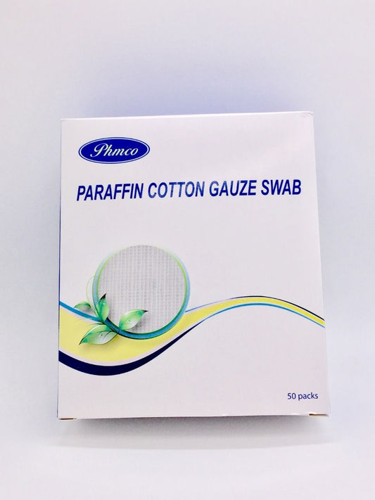 Parrafin cotton gauze swab (50 packs/Box)