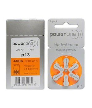 Hearing aid batteries , power one Size 13